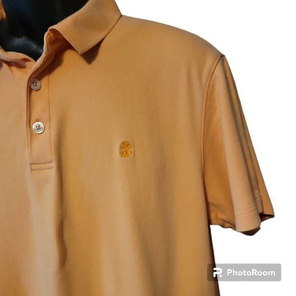 IZOD Men's Peach Cotton Polo Size Large - Picture 2 of 5